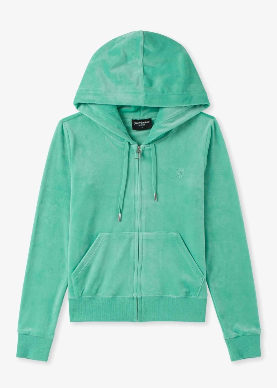 Womens JUICY COUTURE Sweatshirts & Hoodies | Womens Robertson Hoodie In Marine Green