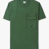 Mens C.P. COMPANY T-Shirts | Mens 20/1 Jersey Flap Pocket T-Shirt In Green