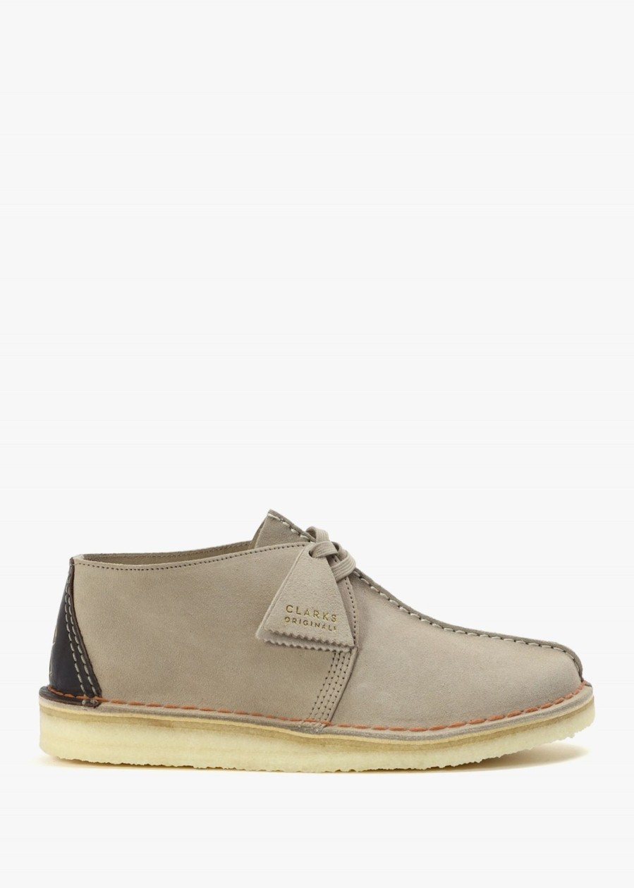 Mens CLARKS ORIGINALS Shoes | Mens Desert Trek Suede Shoes In Sand