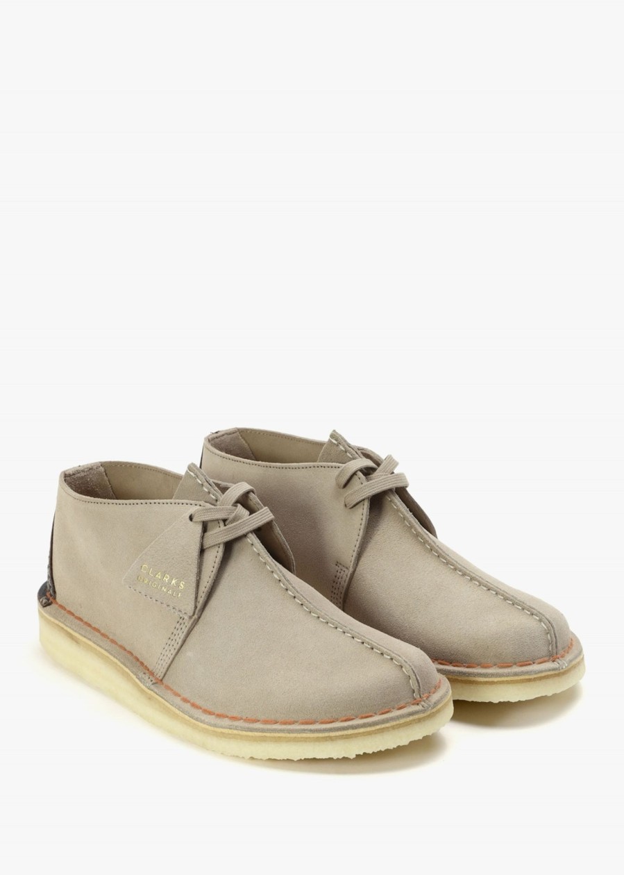 Mens CLARKS ORIGINALS Shoes | Mens Desert Trek Suede Shoes In Sand