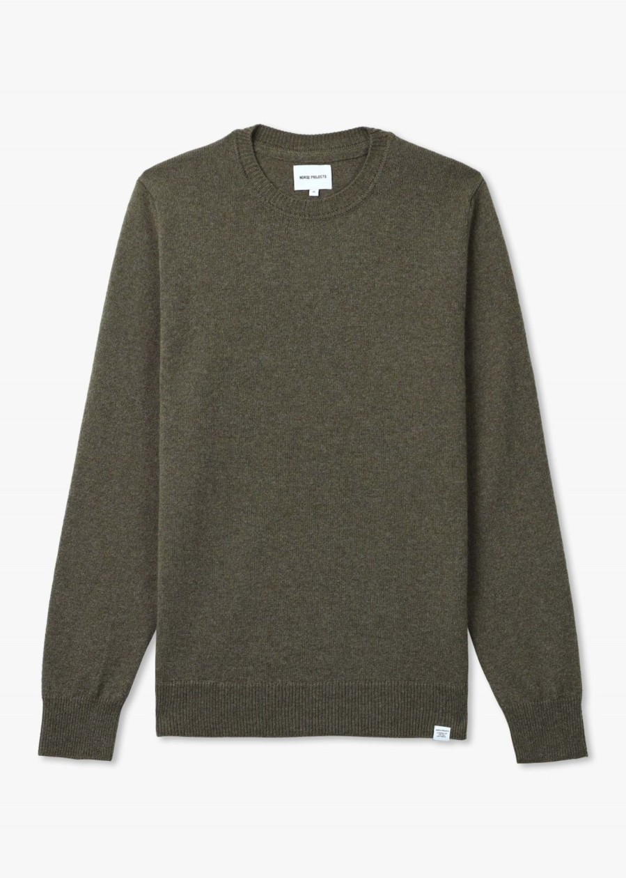 Mens NORSE PROJECTS Knitwear | Mens Sigfred Merino Lambswool Sweater In Ivy Green