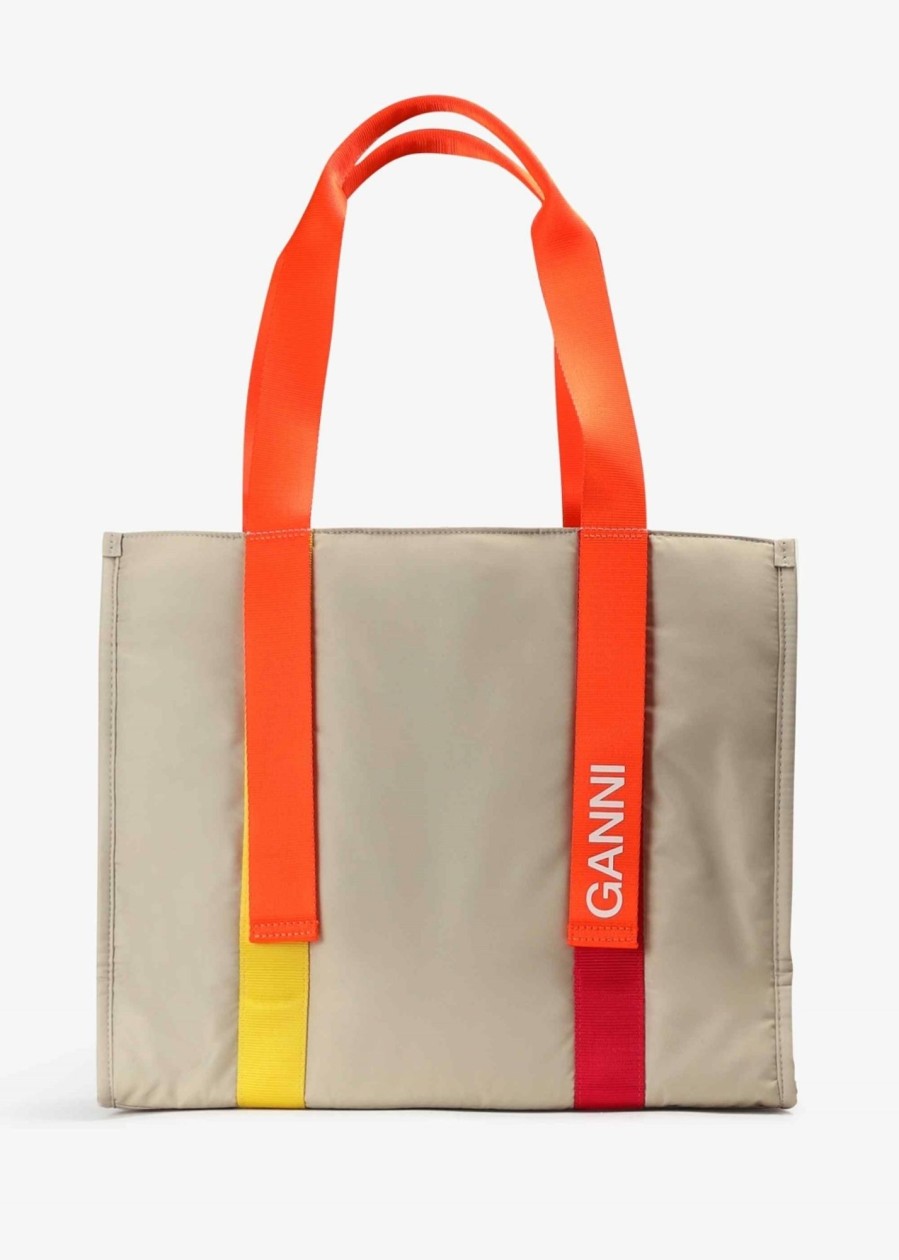 Womens GANNI Tote Bags | Ganni Recycled Tech Medium Tote Bag