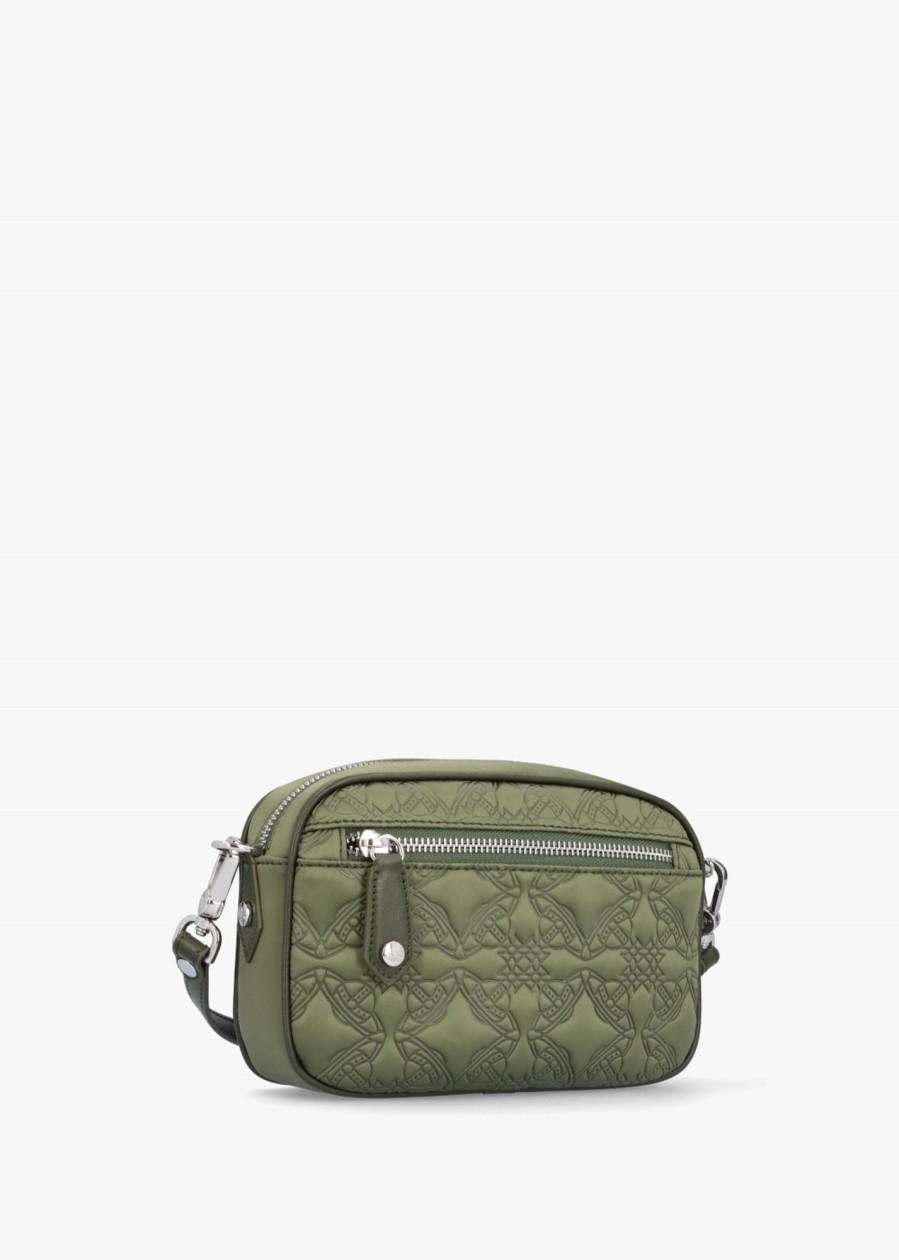 Womens VIVIENNE WESTWOOD Crossbody Bags | Womens Anna Embossed Satin Camera Bag In Green