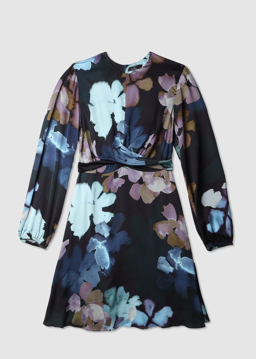 Womens PS PAUL SMITH Dresses | Womens Floral Print Midi Dress In Blues