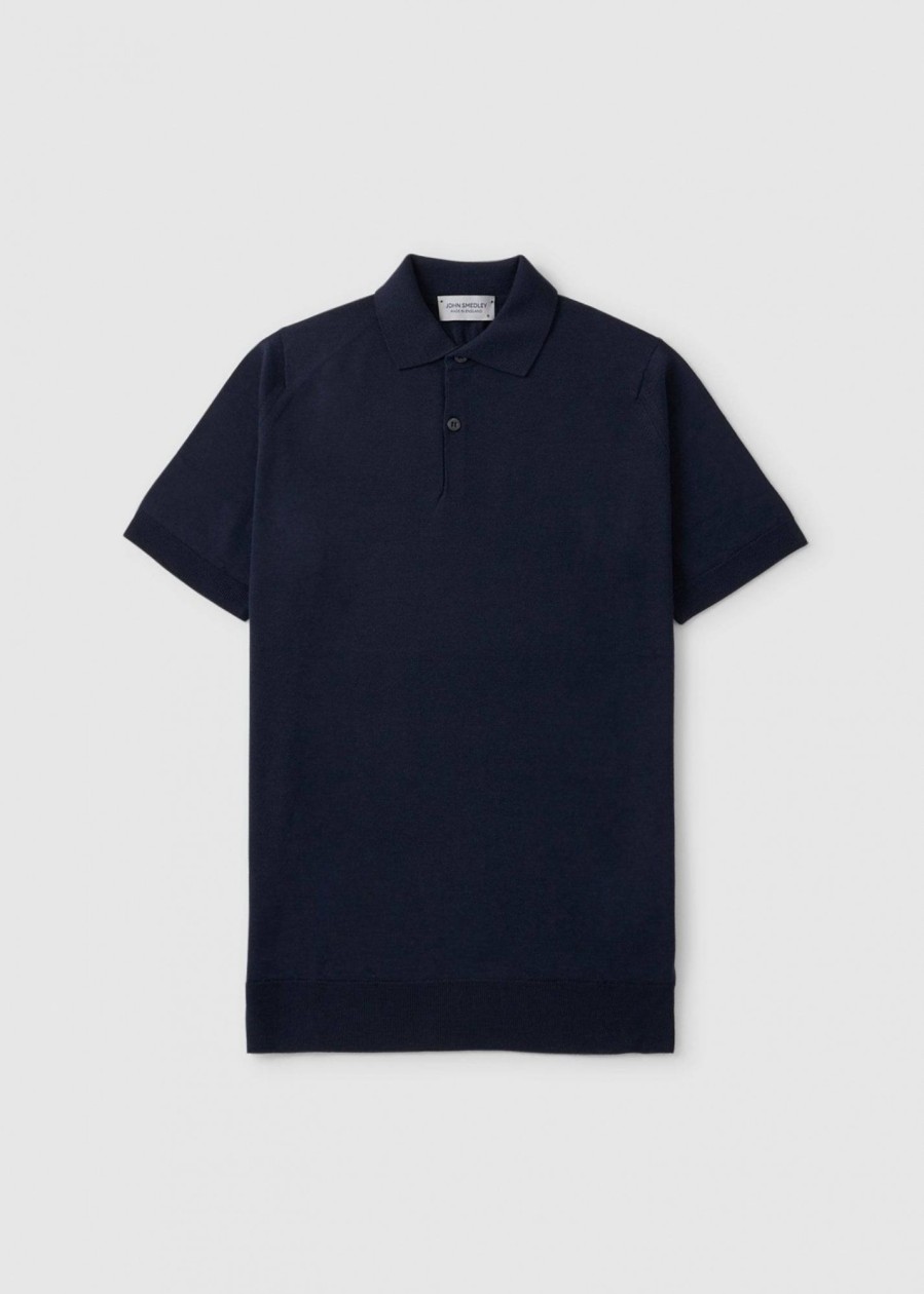 Mens JOHN SMEDLEY Polo Shirts | Mens Payton Polo Shirt In Midnight