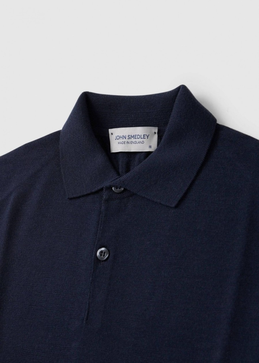 Mens JOHN SMEDLEY Polo Shirts | Mens Payton Polo Shirt In Midnight