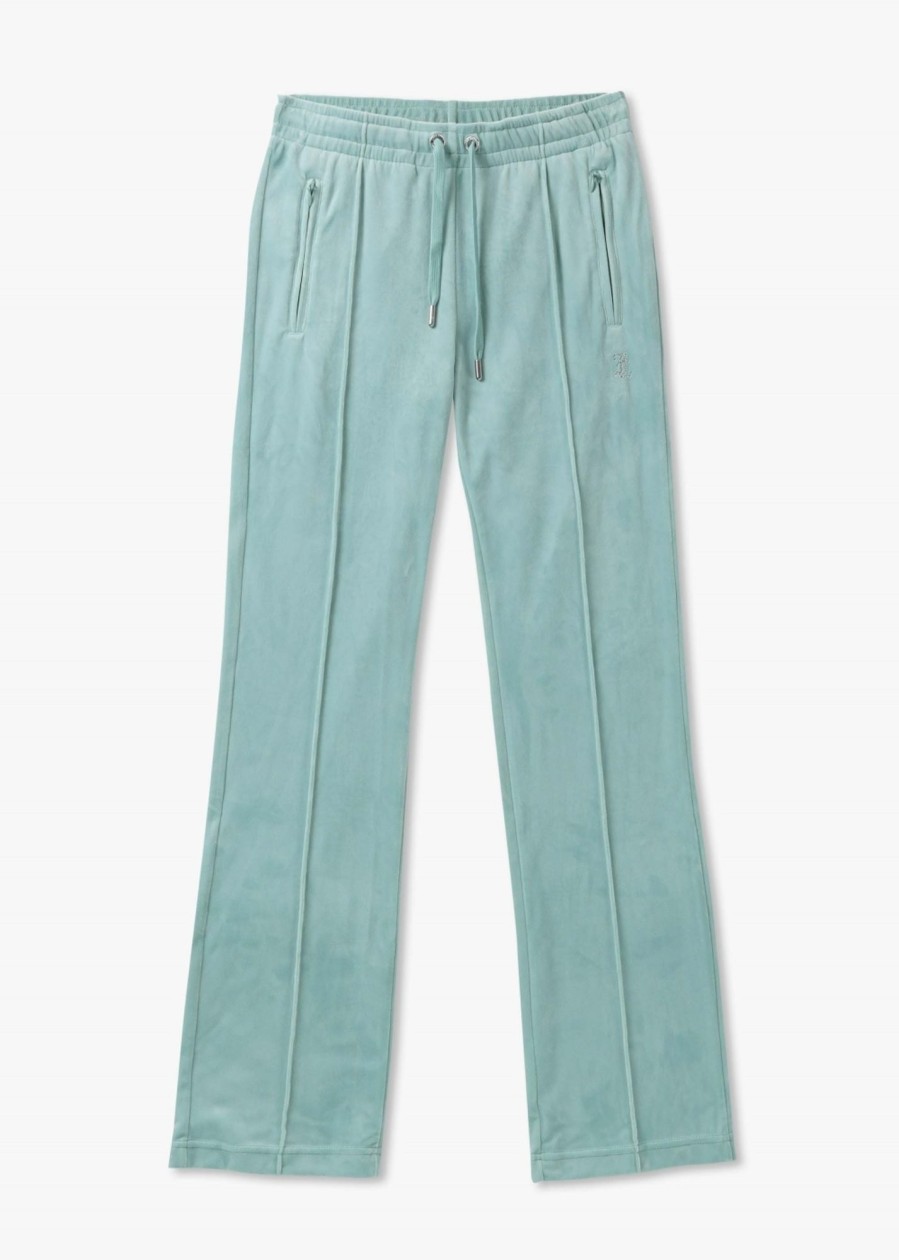 Womens JUICY COUTURE Trousers | Womens Tina Track Pants With Diamonte In Blue Surf