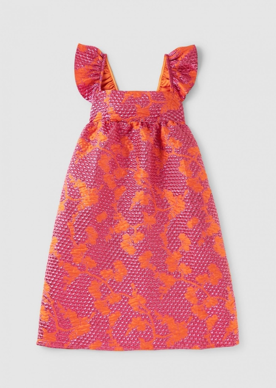 Womens BAUM UND PFERDGARTEN Dresses | Womens Astraea Jacquard Dress In Pink Bubble