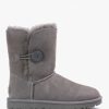 Womens UGG Boots | Bailey Button Ii Short Boots In Grey Suede