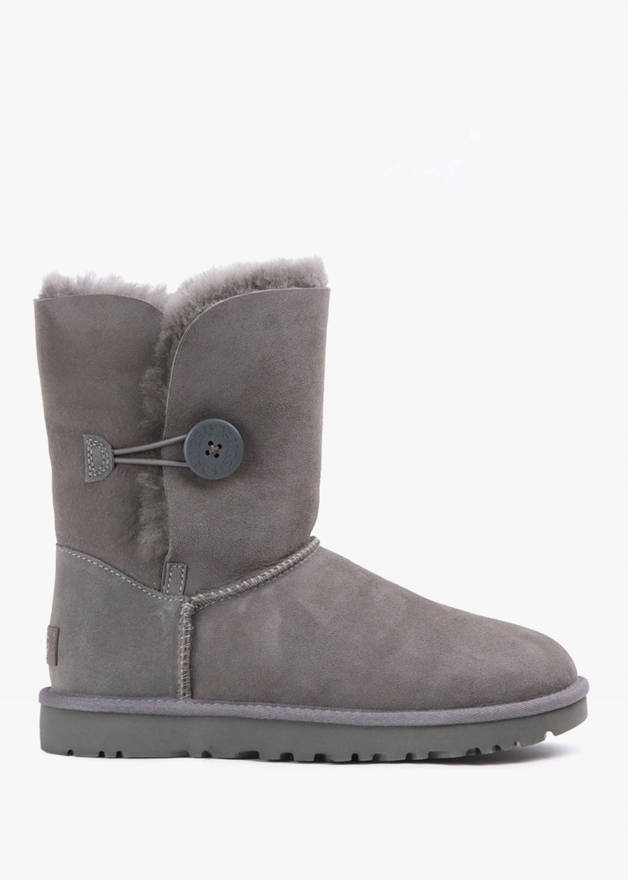 Womens UGG Boots | Bailey Button Ii Short Boots In Grey Suede