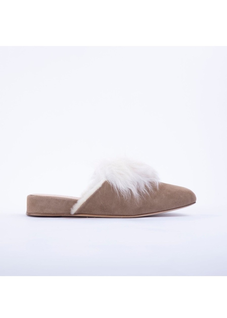 Womens RUPERT SANDERSON Slippers | Women'S Bulolo Tan Flats