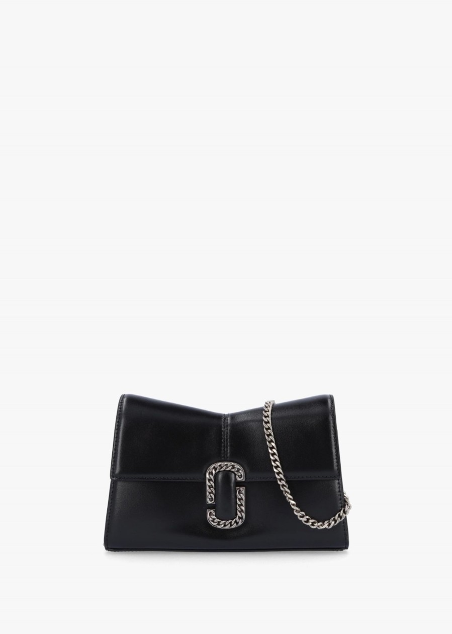 Womens MARC JACOBS Clutch Bags | Womens The St Marc Leather Chain Wallet In Black