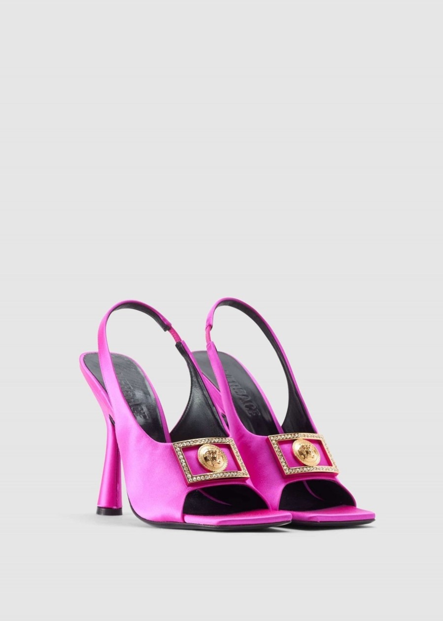 Womens VERSACE Heels | Women'S Medusa Crystal Heels In Pink