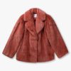 Womens STAND STUDIO Coats & Jackets | Womens Savannah Teddy Jacket In Poppy