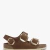 Womens BIRKENSTOCK Sandals | Womens Milano Big Buckle Natural Oiled Leather Sandals In Cognac