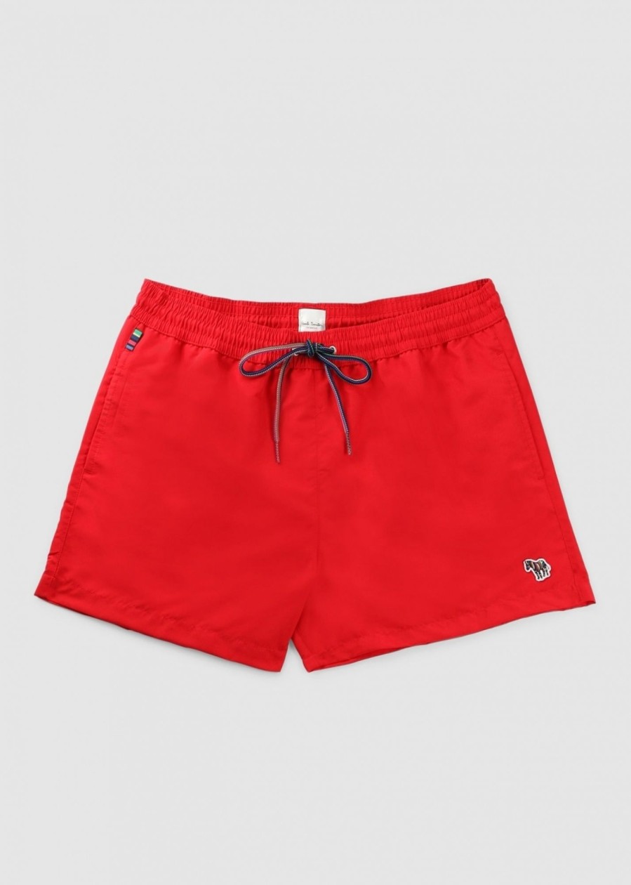 Mens PAUL SMITH Swimwear | Mens Ps Zebra Swim Short In Red