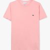 Mens LACOSTE T-Shirts | Mens Pima Cotton T-Shirt In Pink