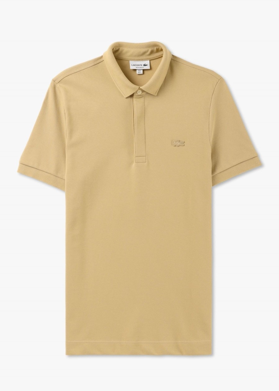 Mens LACOSTE Polo Shirts | Mens Smart Paris Polo Shirt In Beige