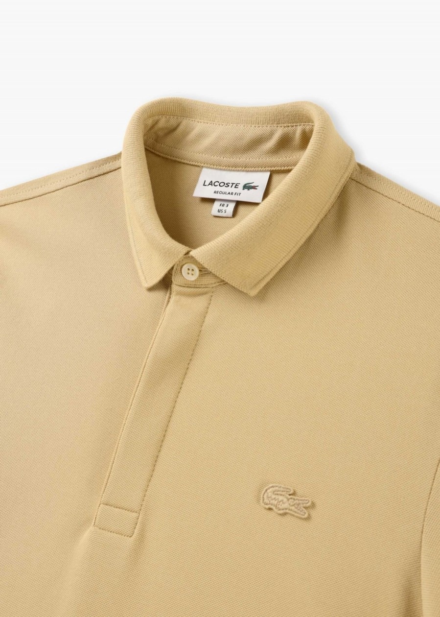 Mens LACOSTE Polo Shirts | Mens Smart Paris Polo Shirt In Beige