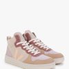 Womens VEJA Trainers | Womens V-15 Suede Multico Peach High-Top Trainers