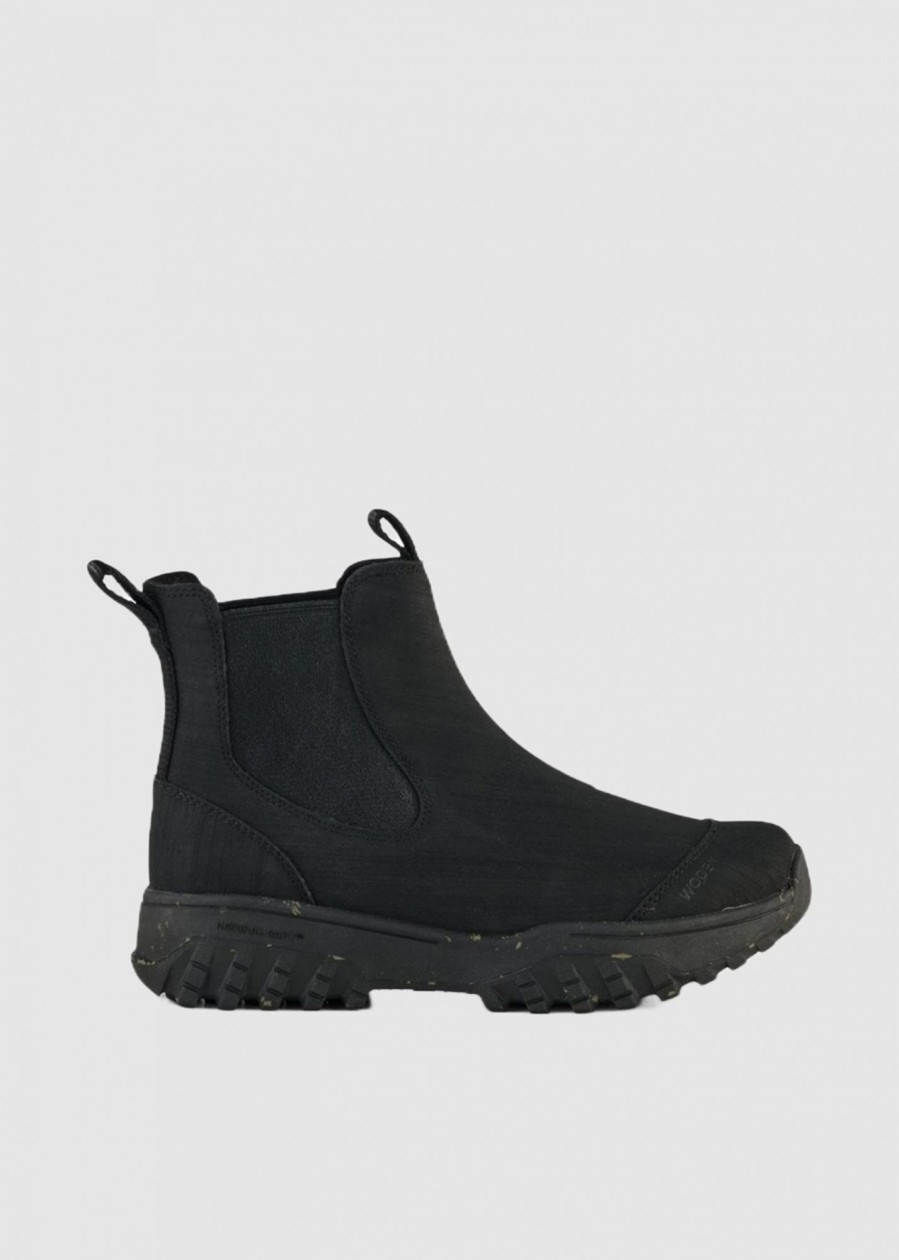 Womens WODEN Boots | Womens Black Magda Rubber Track Boot