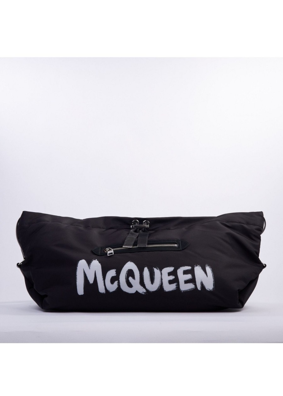 Womens ALEXANDER McQUEEN Shoulder Bags | Alexander Mcqueen Women'S Graffiti Bundle Black Shoulder Bag