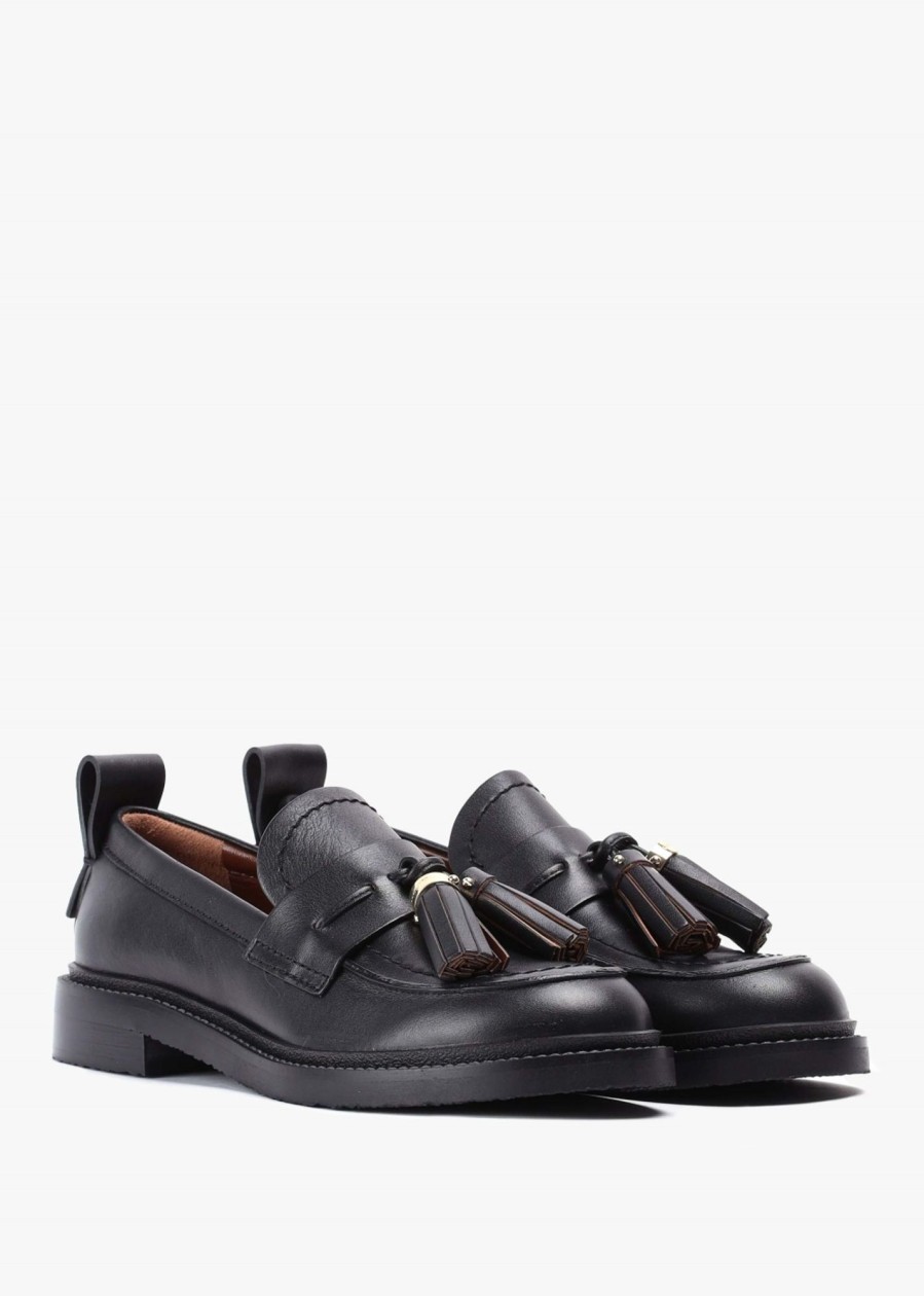 Womens SEE BY CHLOE Flats | Womens Skyie Leather Flats In Black