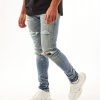 Mens PURPLE BRAND Jeans | Mens Light Indigo Vintage Jeans In Blue