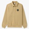 Mens LACOSTE Sweatshirts & Hoodies | Mens French Heritage Snap Button Pique Sweatshirt In Beige