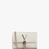 Womens VALENTINO Clutch Bags | Womens Divina Saffiano Mini Shoulder Bag In Silver Platino