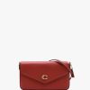 Womens COACH Crossbody Bags | Womens Wyn Crossgrain Leather Cross-Body Bag In Enamel Red