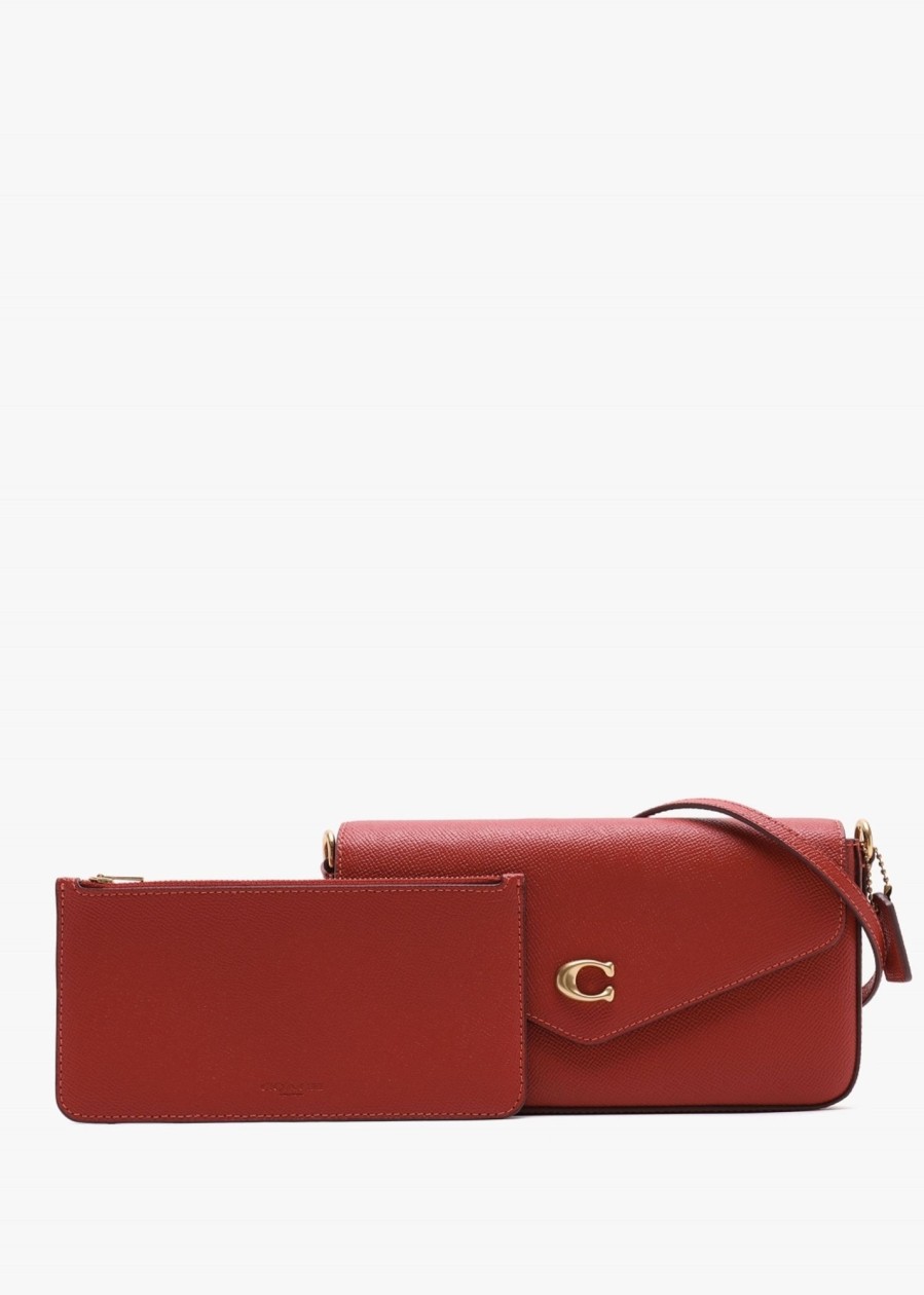 Womens COACH Crossbody Bags | Womens Wyn Crossgrain Leather Cross-Body Bag In Enamel Red