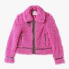 Womens STAND STUDIO Coats & Jackets | Womens Audrey Curly Jacket In Fuchsia/Ebony Brown