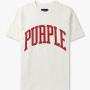 Mens PURPLE BRAND T-Shirts | Mens Heavy Jersey Short Sleeve T-Shirt In Off White