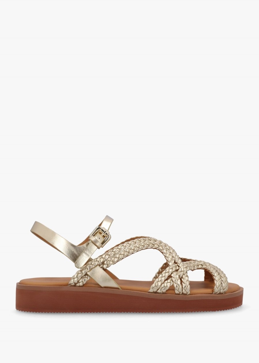 Womens SEE BY CHLOE Sandals | Womens Sansa Leather Gladiator Sandals In Light Gold