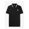 Mens PAUL & SHARK Polo Shirts | Mens Cotton Pique Polo Shirt With Iconic Cam In Black