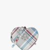 Womens VIVIENNE WESTWOOD Crossbody Bags | Womens Louise Heart Cross Body Bag In Grey Madras Check