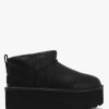 Womens UGG Gifting | Womens Classic Platform Ultra Mini Boot In Black Leather