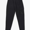 Mens C.P. COMPANY Trousers | Mens Diagonal Raised Fleece Cargo Track Pants In Black