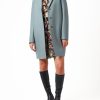 Womens HARRIS WHARF Coats & Jackets | Womens Pressed Wool Cocoon Coat In Laurel