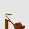 Womens LOEFFLER RANDALL Heels | Womens Rivka Knot Heels In Brown