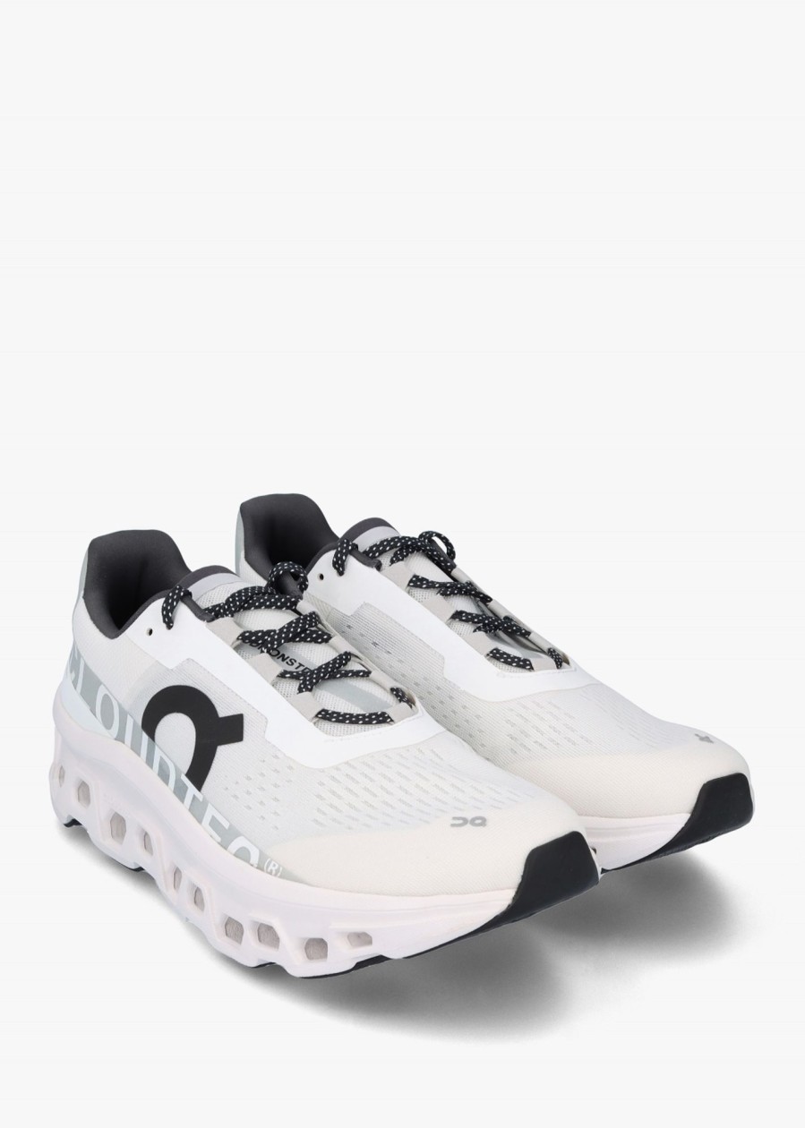 Mens ON RUNNING Trainers | Mens Cloudmonster Trainers In Undyed White