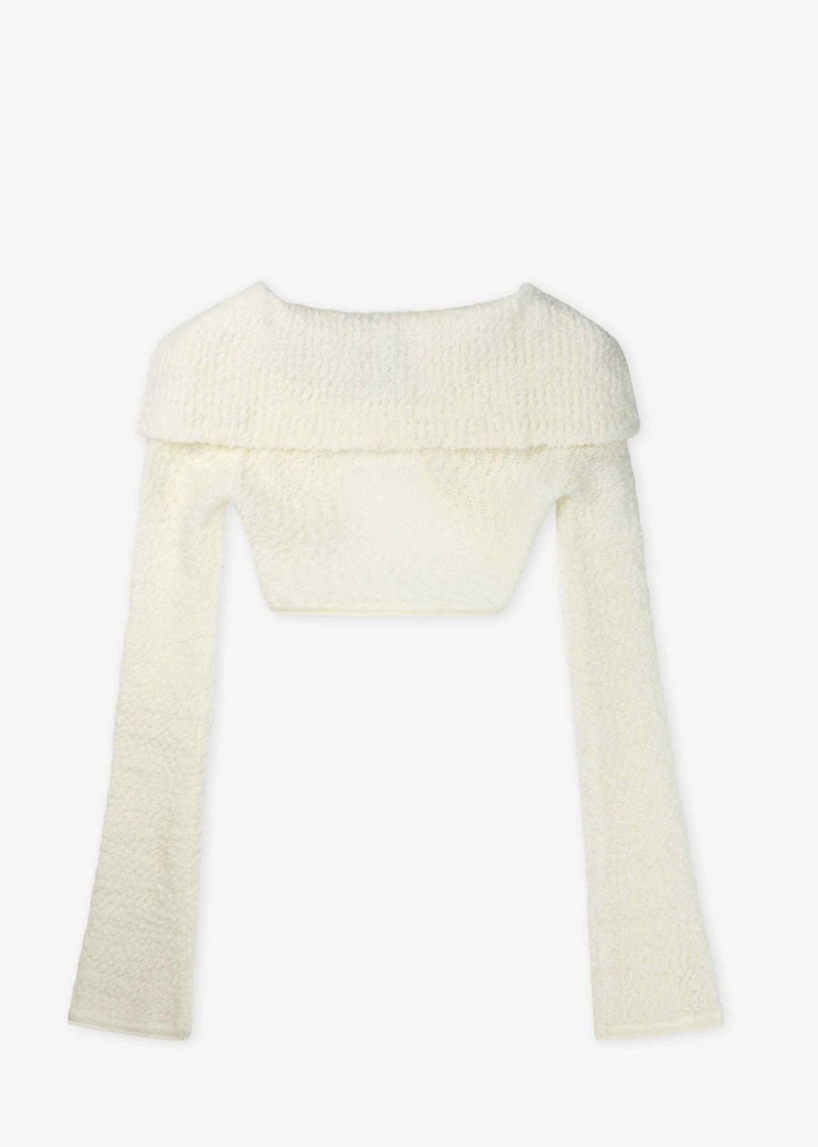 Womens HOUSE OF SUNNY Knitwear | Hs House Of Sunny Sail Super Cropped Knit Top