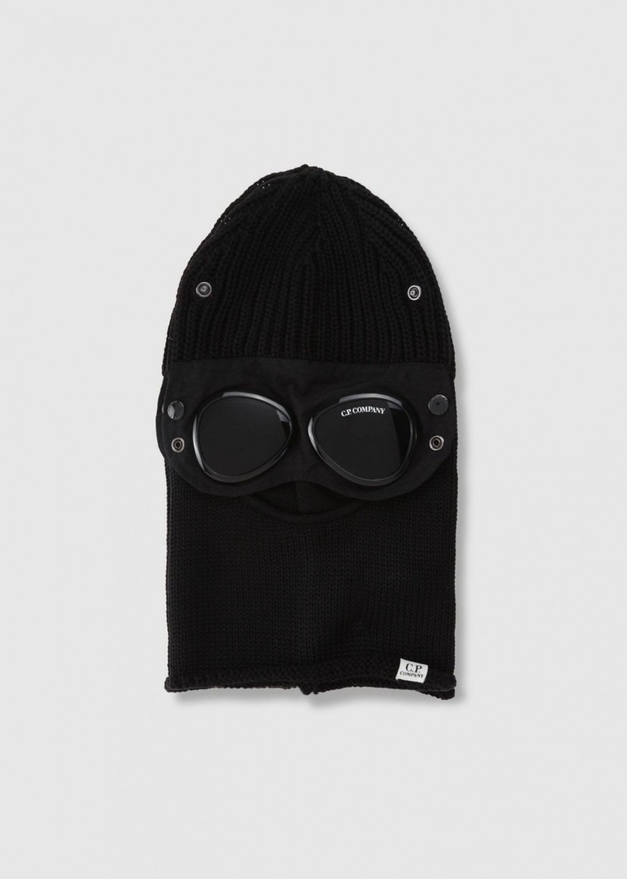 Mens C.P. COMPANY Gifting | Mens Extra Merino Wool Goggle Balaclava In Black