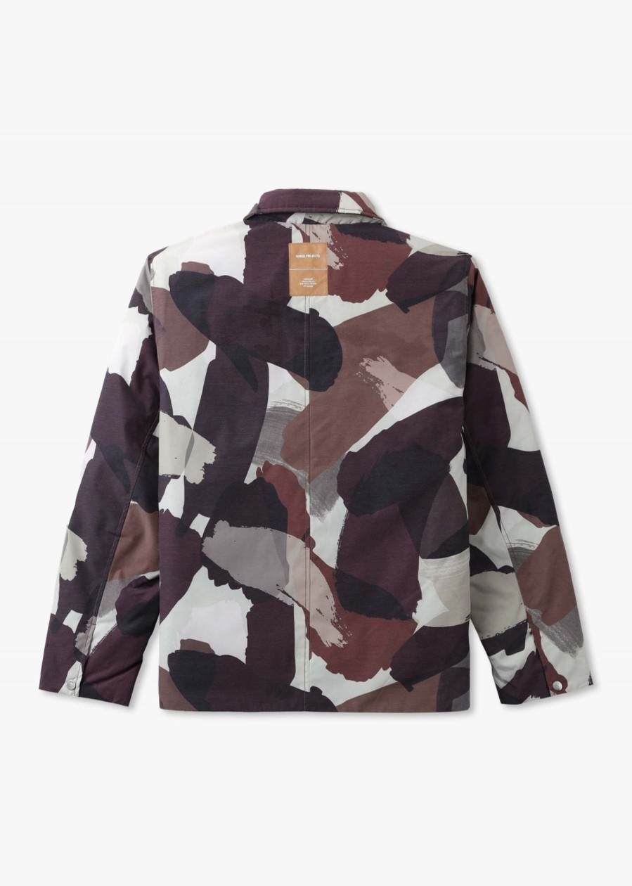 Mens NORSE PROJECTS Coats & Jackets | Mens Pelle Camo Nylon Insulated Jacket In Espresso