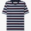 Mens PAUL & SHARK T-Shirts | Mens Cotton Jersey Striped T-Shirt In Navy Stripe