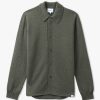 Mens NORSE PROJECTS Shirts | Norse Projects Mens Martin Merino Lambswool Knit Shirt In Ivy Green