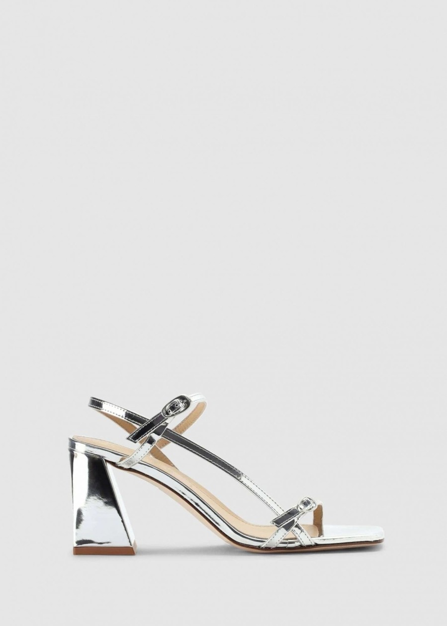 Womens AEYDE Heels | Aeyde Women'S Hilda Silver Heels