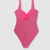 Womens GOOD AMERICAN Swimwear | Womens Sparkle Modern Tank Swimsuit In Knockout Pink