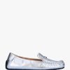 Womens COACH Flats | Womens Ronnie Leather Loafers In Silver